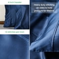 thumbnail image 4 of Weddingly Certified 100% Tencel Eucalyptus Lyocell Sheets|4 Piece Set|Sateen Weave|True Carbon Zero|Gentle to skin|Genuity tags included|Natural sheen|Body temp regulation(Full,Navy Blue), 4 of 5