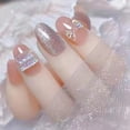 thumbnail image 3 of Press On Nails HUOGUO Shiny Bow Sweet Style 24 unidades con pegamento, 3 of 3