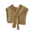 thumbnail image 2 of Women's Sweater Shawl Wrap Knitted Knotted Solid Color Scarf Casual Elegant Cape for Fall Winter Fashion Blouse Top Wraps Travel Scarf Cape Shoulder Tops Trendy Wrap Camel One Size, 2 of 3
