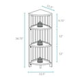 thumbnail image 5 of Casual Home 4-Shelf Corner Folding Bookcase-Color:White, 5 of 8