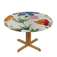 thumbnail image 3 of WYYP   Round Floral Tablecloth Watercolor Wildflower Print Waterproof Table Covers Flower Picnic Table Cloths 42-46, 3 of 8