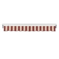 thumbnail image 5 of Awntech 8 Ft Destin Manual Heavy Duty Patio Retractable Awning with Protective Hood (96in x 10.38in x 78in), Burgundy/Tan Stripe, 5 of 8