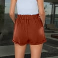 thumbnail image 3 of Casual Shorts for Women Elastic High Waist Loose Lightweight Waistband Summer Shorts with Pockets, 3 of 8