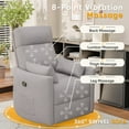 thumbnail image 6 of Homall 360° Swivel Nursery Recliner Power Swivel Rocker Recliner Chair with 2 Pillows Comfy High Back Adult Glider Rocker for Living Room,Loop Yarn Gray, 6 of 7