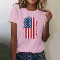 thumbnail image 5 of VKOYWKM American Flag T-Shirts for Women 4th of July Independence Day Graphic T Shirts Patriotic Crew Neck Short Sleeve USA Flag Graphic Tees, 5 of 7