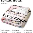 thumbnail image 3 of Christian Blanket for Women, Flower Ultra Soft Religious Gifts Blankets with Bible Verse and Inspirational Thoughts, Warm Plush Prayers Healing Throw Blankets, 60"x50", 3 of 6