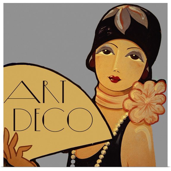 Great BIG Canvas | Rolled Vintage Apple Collection Poster Print entitled Art Deco Flapper