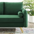 thumbnail image 4 of Modway Revive Performance Velvet Loveseat, Green, 4 of 4