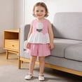 thumbnail image 5 of 2Pcs Summer Outfits Set for Toddler Girls – Cute Flower Short Sleeve T-Shirt and Pants (Gift) Summer 2Pcs Gift Outfits Set Girls Summer Set 1-3 Years,18-24 Months, 5 of 9