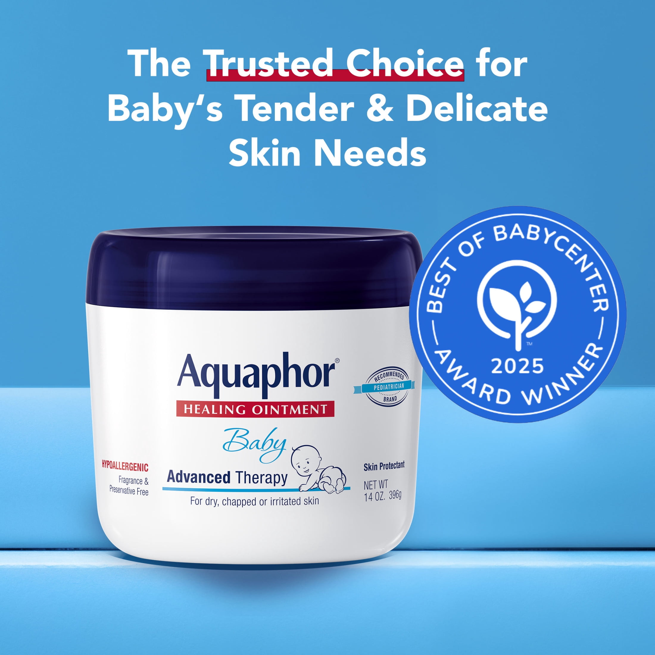 Aquaphor Baby Healing Ointment, Baby Skincare Essential, 14 oz