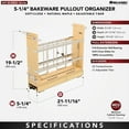 thumbnail image 2 of Rev-A-Shelf 5" Pullout Organizer w/Soft Close Ball-Bearings, 447-BCBBSC-5C, 2 of 11
