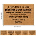thumbnail image 6 of Carpet, Door Mat - Loetky Lasts English Doormat Rug Door Mat Front Door Outdoor Entrance Porch Mat with Slip Polyester Floor Mat, 1X Friendship Floor Mat, 6 of 7