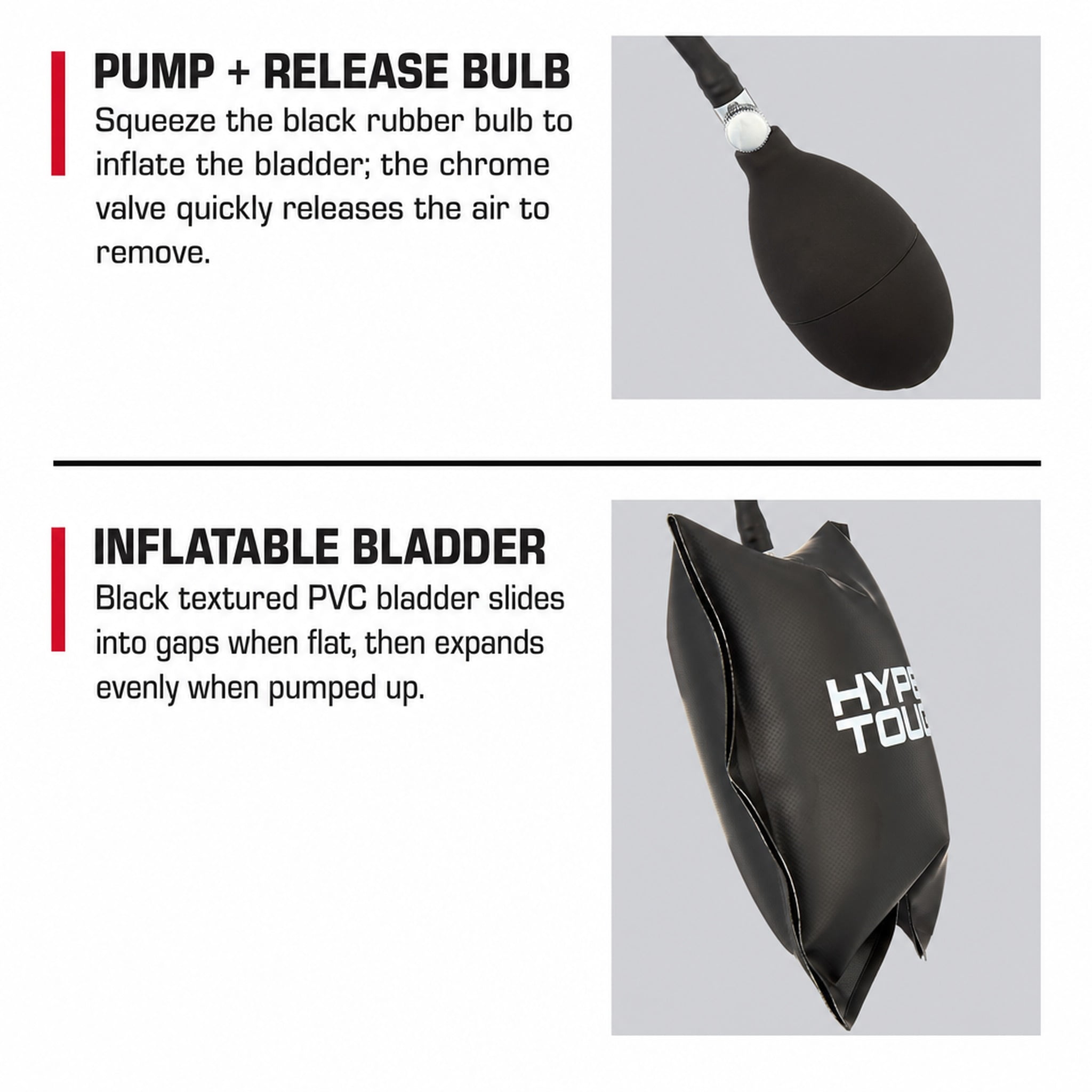 Hyper Tough Air Pump Level for Precise Leveling & Alignment in Heavy-Duty Applications, Black