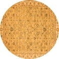 thumbnail image 1 of Ahgly Company Indoor Round Oriental Orange Traditional Area Rugs, 7' Round, 1 of 4