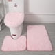 thumbnail image 3 of Juego de 3 piezas de alfombra para baño, tapete para tapa de inodoro, alfombras de baño de Color liso, 3 of 5