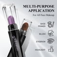 thumbnail image 4 of LUXAZA 6PCS Cream Eyeshadow Stick Makeup Sets, Metallic And Matte Shimmer Eye Shadow, Eye Brightener Stick Pencil Crayon Make up Set - Purple Pink, 4 of 10
