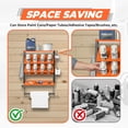 thumbnail image 5 of Sidasu 2-Tier Spray Paint Can Holder Rack Wall-Mount, Heavy Duty Spray Bottle Lube Can Organizer, 8 Can Storage Rack with Paper Towel Rod, Ideal for Garage/Workshop/Home,Orange, 5 of 6