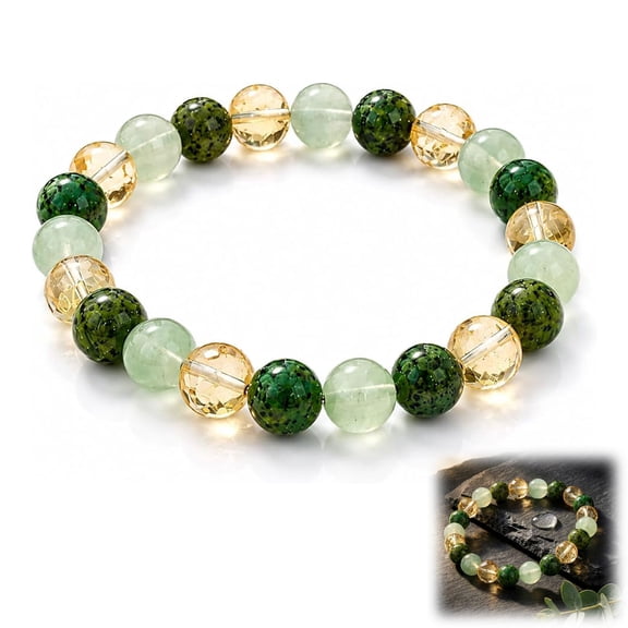 Kosmi Abundance Bracelet – Natural Crystal & Stone Bead Bracelet for Women Men (1PCS)