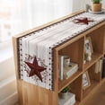 thumbnail image 6 of Table Runners 108 Inches Long Dress Scarves, Texas Star Vintage Farmhouse Coffee/Dining/Kitchen Table Runner for Living Room, Red Berry Retro Art White Wooden 13x108 Inch, 6 of 9