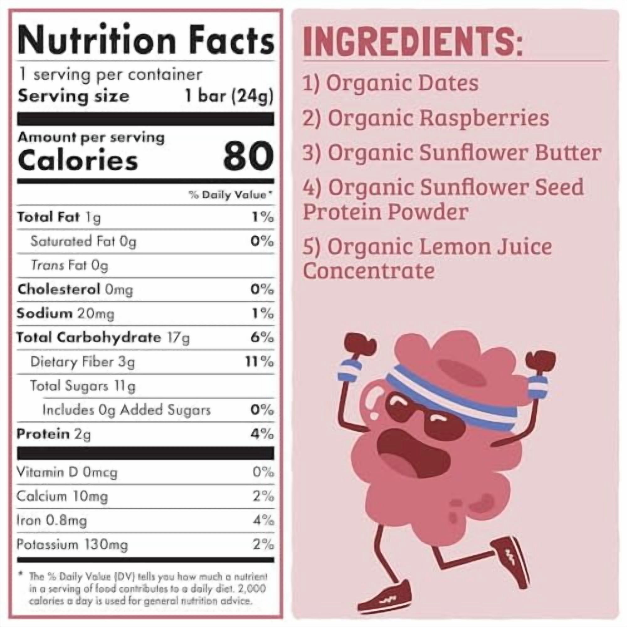 Skout Organic Raspberry Rush Kids Snack Bars (18 Pack) | Organic Kids Snack Bars | Plant-Based Nutrition | No Refined Sugar | Vegan | Gluten, Dairy, Peanut, Tree Nut & Seed Oil Free