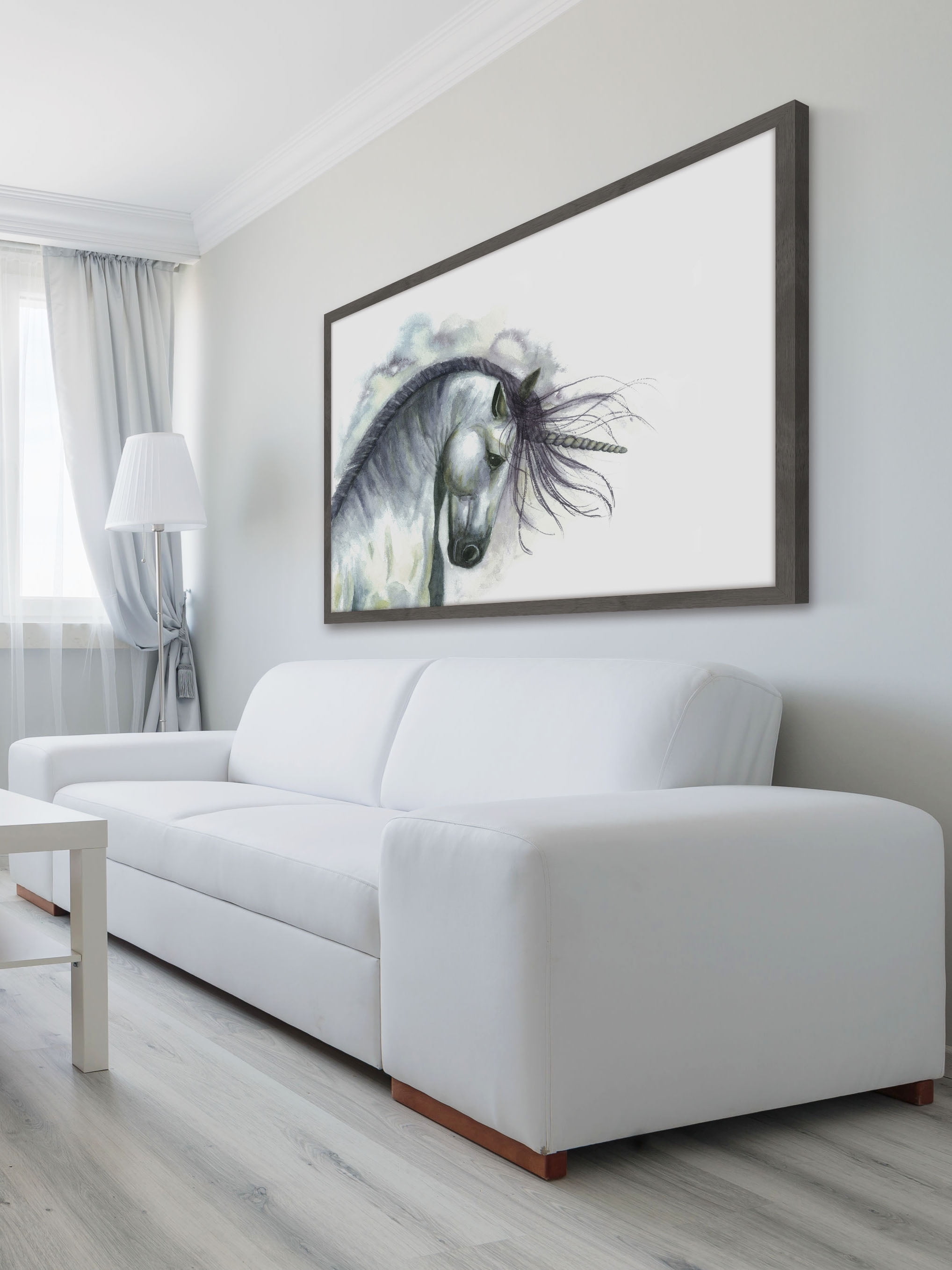 "Triumphant Unicorn" Framed Painting Print