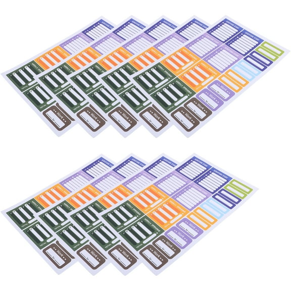 Copper Plate Sticker for Home Use Day of the Week Planner Stickers with Strong Adhesive 10 Sheets