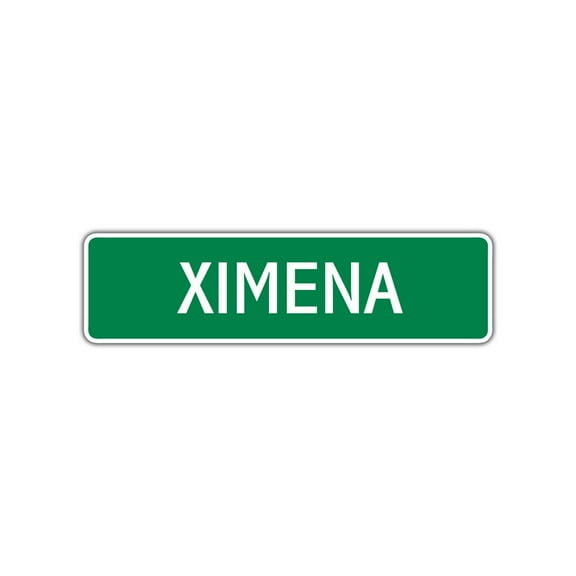 Ximena Girls Children Name Letter Printed Wall Plaque Decoration Label Indoor Outdoor Unique Novelty Aluminum Metal Sign 4"x13.5"