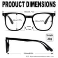 thumbnail image 4 of KANASTAL Oversized Blue Light Glasses Women Men TR90 Anti-Glare UV400 Protection for Computer Gaming Study Black Frame, 4 of 6