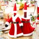 thumbnail image 3 of Juego de fundas de terciopelo dorado para botella de vino, vestido creativo de Navidad, funda de Papá Noel, muñeco de nieve, decoración de mesa de cena de Año Nuevo, 3 of 4