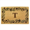 thumbnail image 1 of Nedia Home 02240V Paillasson en Fibre de Coco 22 x 36 Po Bella - Demi-Ronde - Monogrammé V, 1 of 5