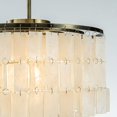 thumbnail image 3 of 3-Light 18 in Coastal Capiz Seashells Chandeliers in Antique Bronze Farmhouse Natural Chandelier with Rectangle Shells for Dining Room, 3 of 9