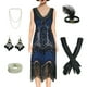 thumbnail image 1 of Vestido tipo flapper BONGZUO vintage de encaje con flecos Gatsby para mujer, 1 of 9