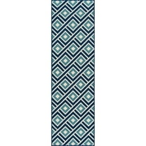 Momeni Baja 2'3" X 7'6" Transitional Runner Rug in Blue