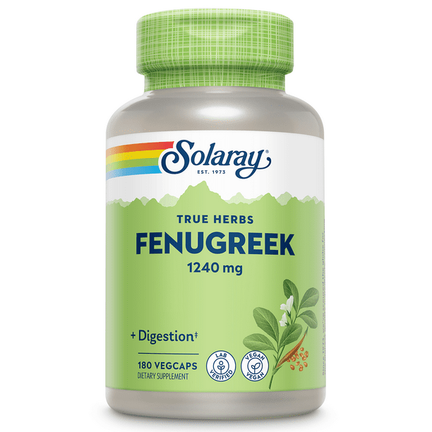 Solaray Fenugreek Seed 1240 mg Healthy Digestion & Stomach Comfort, Blood Sugar & Lactation
