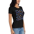 thumbnail image 5 of Plus Size Tops for Women Cute Butterfly Graphic Tee Funny Colorful Print Casual Nature Shirt Small-3X-Large, 5 of 9