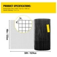 thumbnail image 2 of KFFKFF Metal Mesh, Dimensions 48" x 50' & Mesh Size 1"x1", Vinyl Coated Galvanized Steel 16 Gauge Poultry Netting, Comes with Cutting Tool & Pair of Textile Hand Covers, 2 of 9