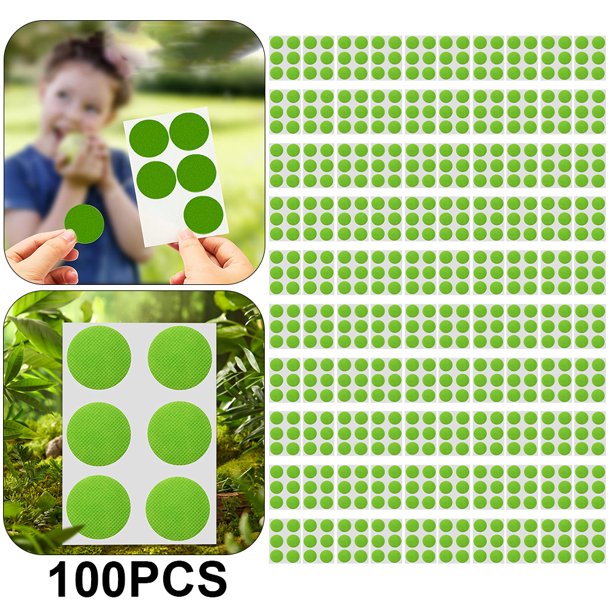 6 pegatinas Moskinto Patches Kid-Friendly para adultos pequeños (verde)