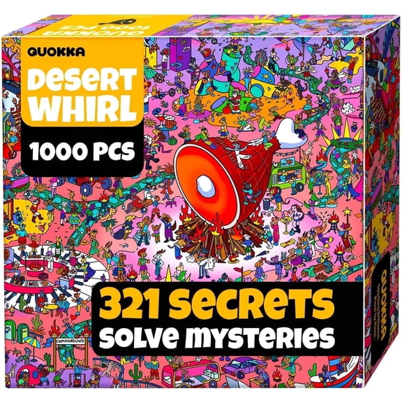 Quokka 1000 Piece Puzzle for Adult – Desert Whirl Jigsaw Puzzles with Hidden Secrets – Detailed Visual Puzzle Game