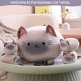thumbnail image 2 of Peluche SQEQE para gatos siameses con 4 gatitos blandos para niños, 2 of 6