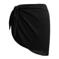 thumbnail image 1 of Jygee Beach Sarong Coverups Traje de baño Wrap Traje de baño Falda Protección Solar Ropa de Gasa con Corbata Abierta Ajustable Traje de baño para Exteriores,Negro, 1 of 4