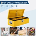 thumbnail image 5 of Diamond Plate Steel Truck Bed Tool Box, Heavy Duty Storage Organizer with Lock Keys & Side Handle for Pickup RV Trailer-Upgrade Yellow, 5 of 8