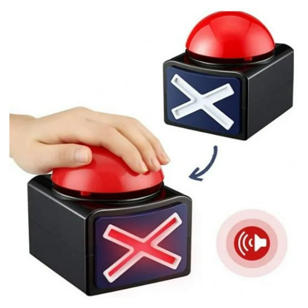 Botón De Alarma De Zumbador, Botón De Zumbador De Iluminación Roja Función De Sonido Divertida Para Competición
