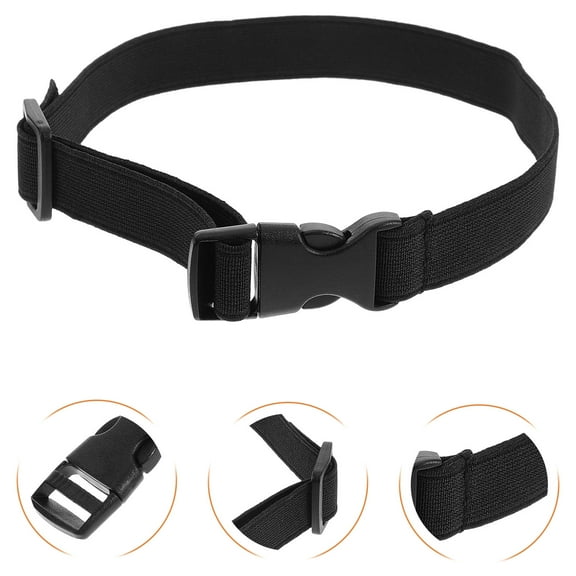 LEORX Adjustable Suitcase Belt Buckle Straps Black Polyester 4Pcs