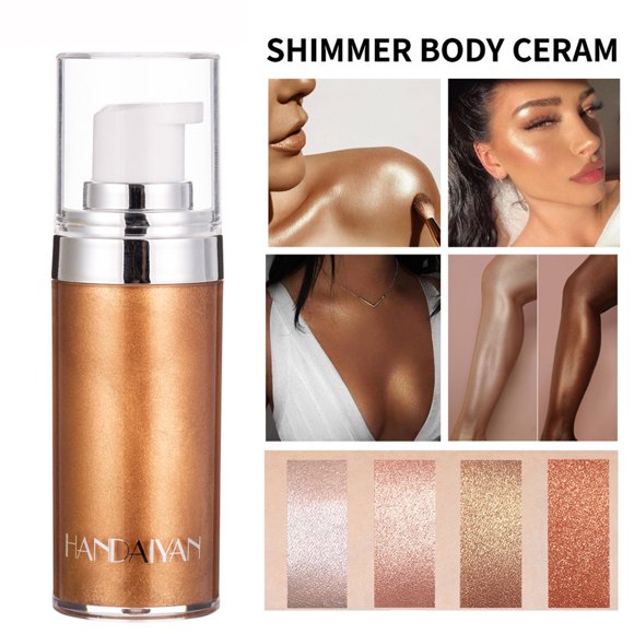 20g Body Highlighter Brighten Tone Quick Coloring Liquid Long Lasting Shine Glitter Shimmering Cream for Female