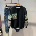 thumbnail image 2 of Sudadera con cuello redondo y estampado de cuello redondo para hombre, ropa cálida vintage de los años 90, ofertas de algodón, novedad, jersey para hombre, tallas grandes, diseño emo, 2 of 5