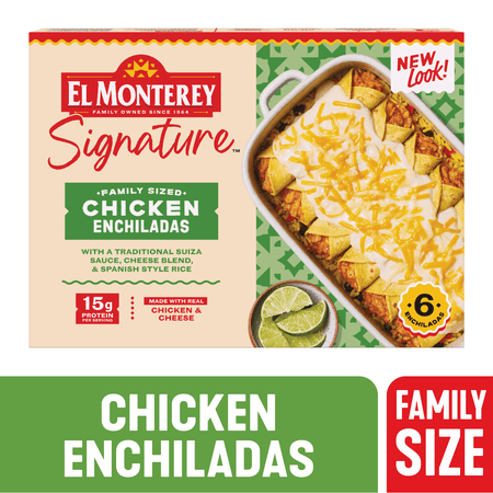 El Monterey Signature Family Size Chicken Enchiladas, 30 oz (Frozen)