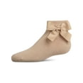thumbnail image 2 of MeMoi  Ribbed Bow Anklet Socks - Girls - Female, 4, Tan, 2 of 11