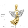 thumbnail image 3 of FB Jewels 14K Yellow Gold w/Rhodium Filigree Angel Pendant, 3 of 3