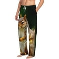 thumbnail image 6 of Salouo Squirrels Eating Peanuts On The Tree Print Pajama Pants for Men, Lounge Pants Elastic Waistband Casual Men's sleepwear Loungewear Sleep Pajama Pant -Medium, 6 of 7