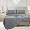thumbnail image 5 of Home Soft Things Luxury Bed Sheet 4 Piece Set - Silver Grey - King, 5 of 8